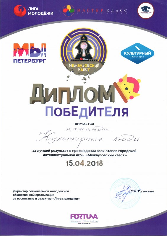 Городская интеллектуальная игра «Межвузовский квест»